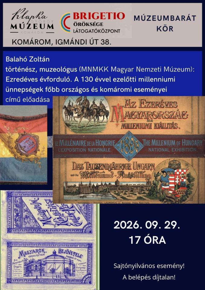 Komárom, múzeum, Brigetio, MBK, előadás