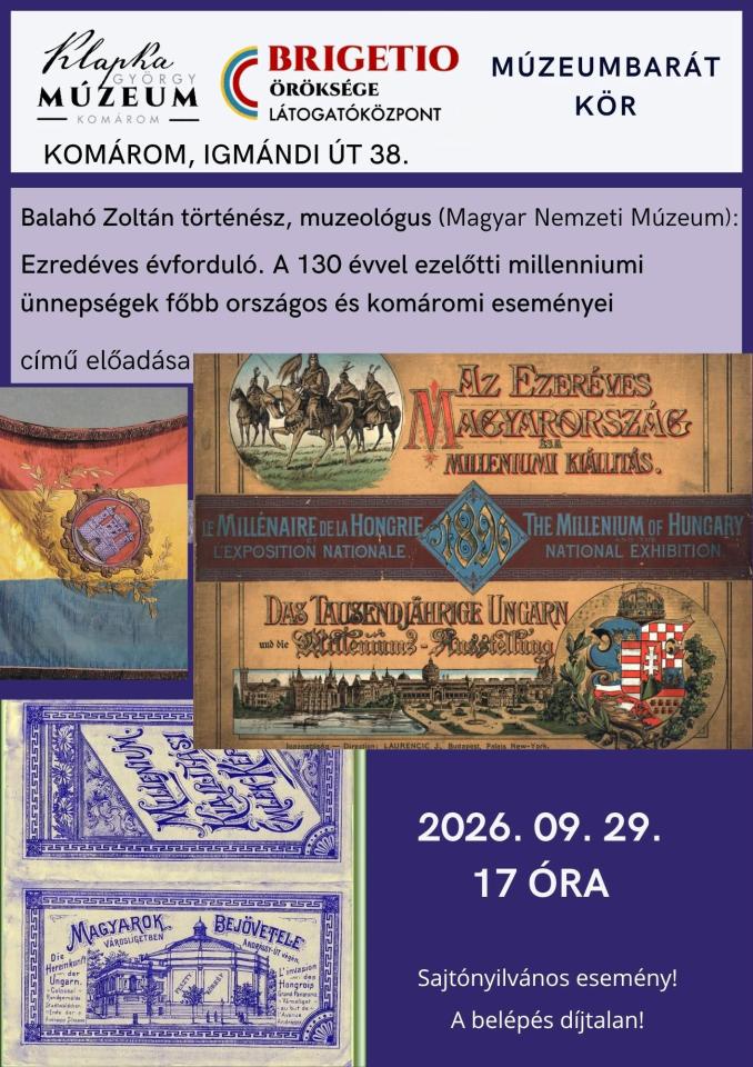 Komárom, múzeum, Brigetio, MBK, előadás